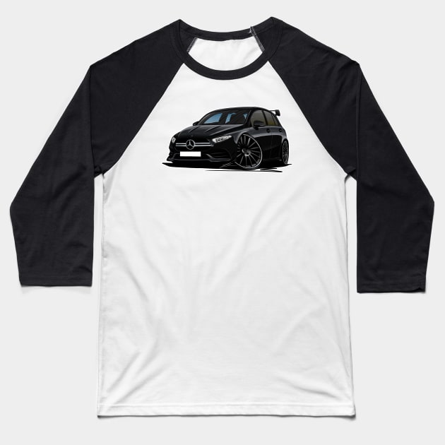 Mercedes A35 AMG Black Baseball T-Shirt by y30man5